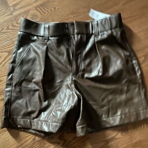 Abercrombie vegan leather shorts